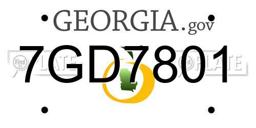 7GD7801 Georgia License Plate
