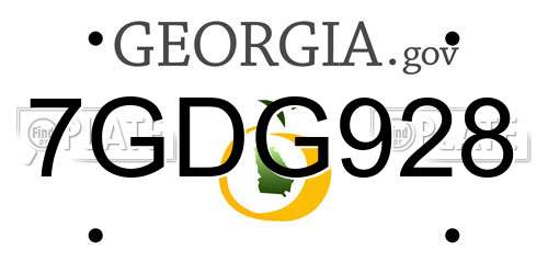 7GDG928 Georgia License Plate