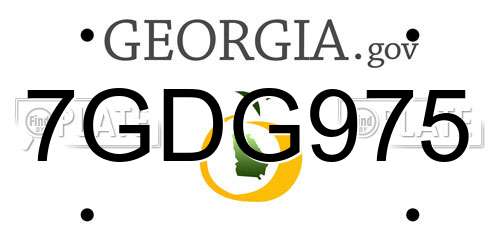 7GDG975 Georgia License Plate