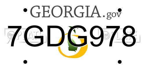 7GDG978 Georgia License Plate