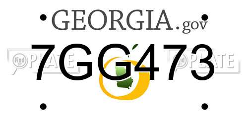 7GG473 Georgia License Plate