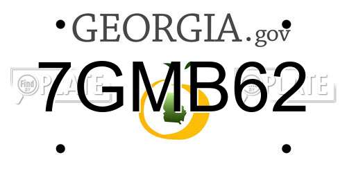 7GMB62 Georgia License Plate