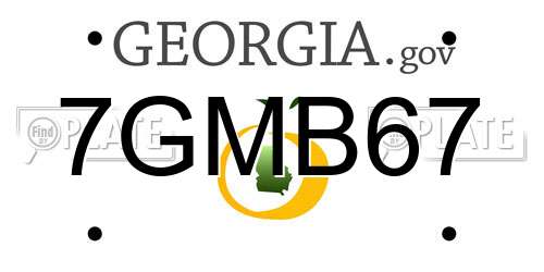 7GMB67 Georgia License Plate