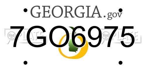 7GO6975 Georgia License Plate