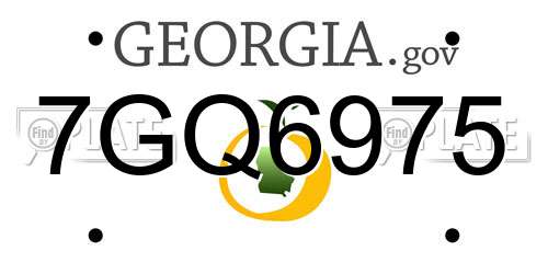 7GQ6975 Georgia License Plate