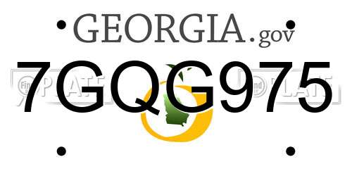 7GQG975 Georgia License Plate