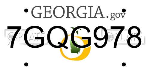 7GQG978 Georgia License Plate