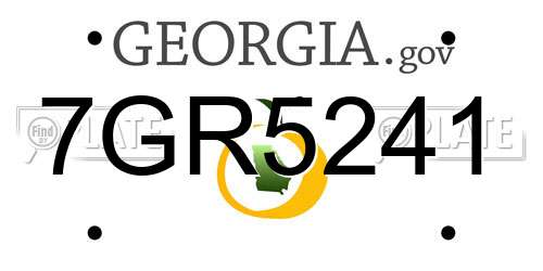 7GR5241 Georgia License Plate