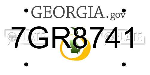 7GR8741 Georgia License Plate