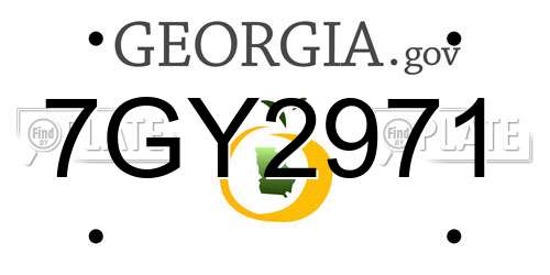 7GY2971 Georgia License Plate
