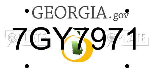7GY7971 Georgia License Plate