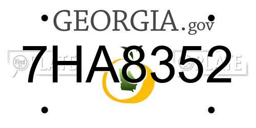7HA8352 Georgia License Plate