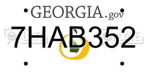 7HAB352 Georgia License Plate