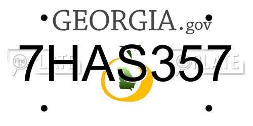 7HAS357 Georgia License Plate
