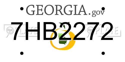 7HB2272 Georgia License Plate