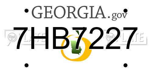 7HB7227 Georgia License Plate