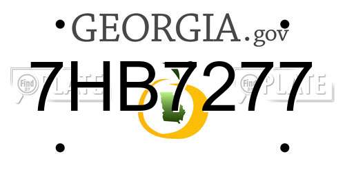 7HB7277 Georgia License Plate