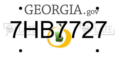 7HB7727 Georgia License Plate