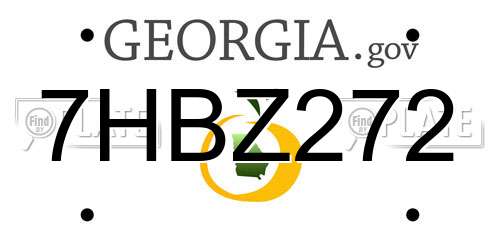 7HBZ272 Georgia License Plate