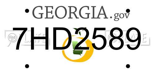 7HD2589 Georgia License Plate