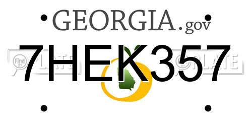 7HEK357 Georgia License Plate