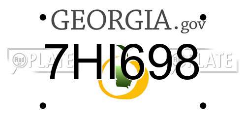 7HI698 Georgia License Plate