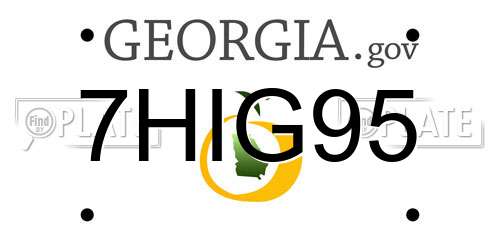 7HIG95 Georgia License Plate