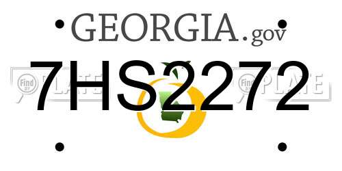 7HS2272 Georgia License Plate