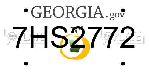 7HS2772 Georgia License Plate