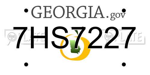 7HS7227 Georgia License Plate