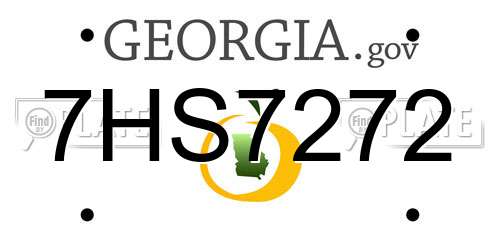 7HS7272 Georgia License Plate