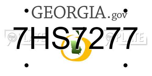 7HS7277 Georgia License Plate