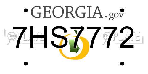 7HS7772 Georgia License Plate