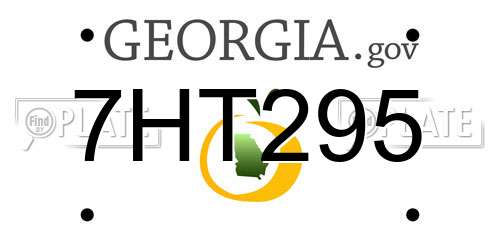 7HT295 Georgia License Plate
