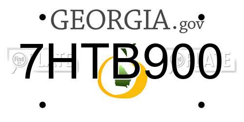 7HTB900 Georgia License Plate
