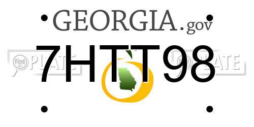7HTT98 Georgia License Plate