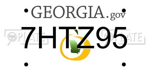 7HTZ95 Georgia License Plate