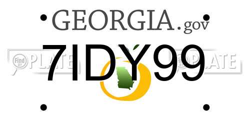 7IDY99 Georgia License Plate