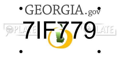 7IF779 Georgia License Plate