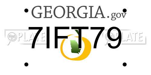 7IFT79 Georgia License Plate