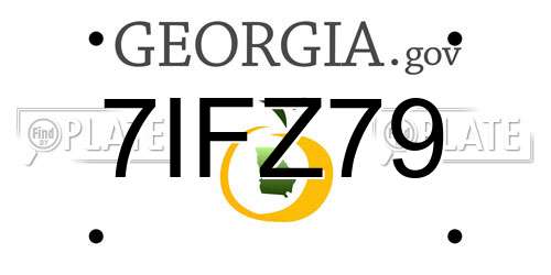 7IFZ79 Georgia License Plate