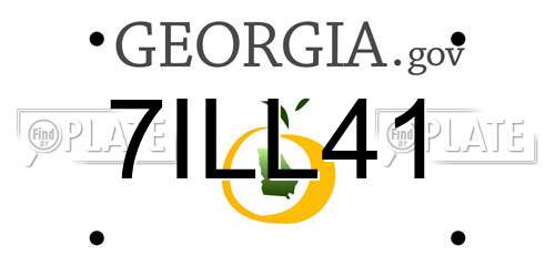 7ILL41 Georgia License Plate
