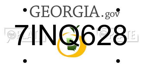 7INQ628 Georgia License Plate