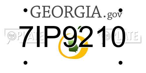 7IP9210 Georgia License Plate