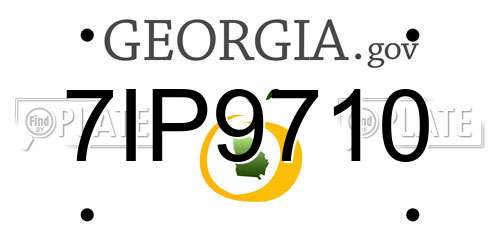 7IP9710 Georgia License Plate