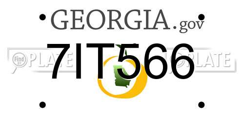7IT566 Georgia License Plate