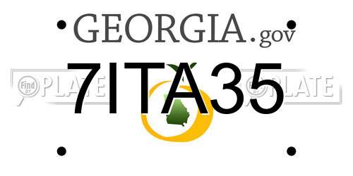 7ITA35 Georgia License Plate