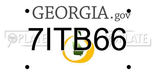 7ITB66 Georgia License Plate