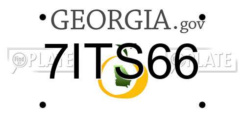 7ITS66 Georgia License Plate