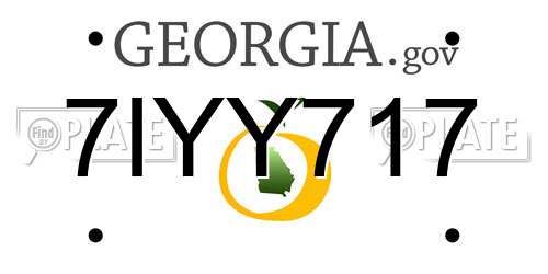 7IYY717 Georgia License Plate